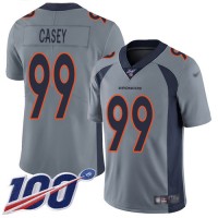 Nike Denver Broncos #99 Jurrell Casey Gray Men's Stitched NFL Limited Inverted Legend 100th Season Jersey