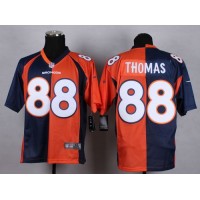 Nike Denver Broncos #88 Demaryius Thomas Orange/Navy Blue Men's Stitched NFL Elite Split Jersey