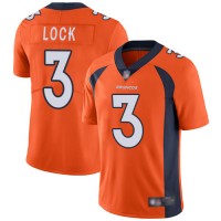 Nike Denver Broncos #3 Drew Lock Orange Team Color Men's Stitched NFL Vapor Untouchable Limited Jersey