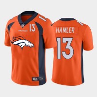 Denver Denver Broncos #13 KJ Hamler Orange Men's Nike Big Team Logo Player Vapor Limited NFL Jersey
