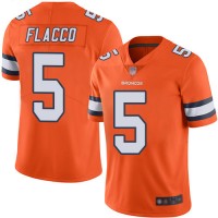 Nike Denver Broncos #5 Joe Flacco Orange Men's Stitched NFL Limited Rush Jersey
