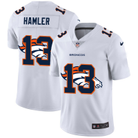 Denver Denver Broncos #13 KJ Hamler White Men's Nike Team Logo Dual Overlap Limited NFL Jersey