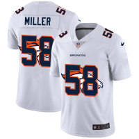 Denver Denver Broncos #58 Von Miller White Men's Nike Team Logo Dual Overlap Limited NFL Jersey