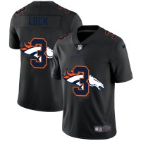 Denver Denver Broncos #3 Drew Lock Men's Nike Team Logo Dual Overlap Limited NFL Jersey Black