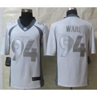 Nike Denver Broncos #94 DeMarcus Ware White Men's Stitched NFL Limited Platinum Jersey