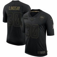 Denver Denver Broncos #30 Phillip Lindsay Nike 2020 Salute To Service Limited Jersey Black