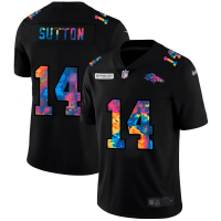 Denver Denver Broncos #14 Courtland Sutton Men's Nike Multi-Color Black 2020 NFL Crucial Catch Vapor Untouchable Limited Jersey
