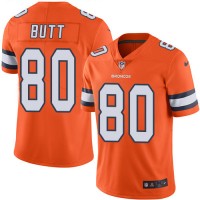 Nike Denver Broncos #80 Jake Butt Orange Men's Stitched NFL Limited Rush Jersey