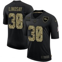 Denver Denver Broncos #30 Phillip Lindsay Men's Nike 2020 Salute To Service Camo Limited NFL Jersey Black