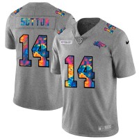 Denver Denver Broncos #14 Courtland Sutton Men's Nike Multi-Color 2020 NFL Crucial Catch NFL Jersey Greyheather
