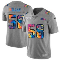 Denver Denver Broncos #58 Von Miller Men's Nike Multi-Color 2020 NFL Crucial Catch NFL Jersey Greyheather