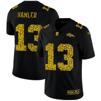 Denver Denver Broncos #13 KJ Hamler Men's Nike Leopard Print Fashion Vapor Limited NFL Jersey Black