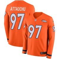 Nike Denver Broncos #97 Jeremiah Attaochu Orange Team Color Men's Stitched NFL Limited Therma Long Sleeve Jersey
