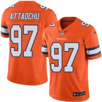 Nike Denver Broncos #97 Jeremiah Attaochu Orange Men's Stitched NFL Limited Rush Jersey