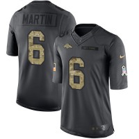 Nike Denver Broncos #6 Sam Martin Black Men's Stitched NFL Limited 2016 Salute to Service Jersey