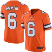 Nike Denver Broncos #6 Sam Martin Orange Men's Stitched NFL Limited Rush Jersey