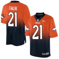 Nike Denver Broncos #21 Aqib Talib Orange/Navy Blue Men's Stitched NFL Elite Fadeaway Fashion Jersey