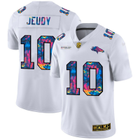 Denver Denver Broncos #10 Jerry Jeudy Men's White Nike Multi-Color 2020 NFL Crucial Catch Limited NFL Jersey