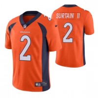 Nike Denver Broncos #2 Patrick Surtain II Orange Team Color Men's Stitched NFL Vapor Untouchable Limited Jersey