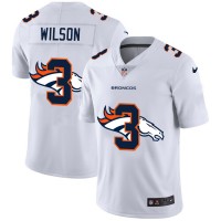 Denver Denver Broncos #3 Russell Wilson White Men's Nike Team Logo Dual Overlap Limited NFL Jersey