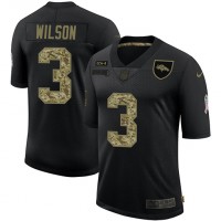 Denver Denver Broncos #3 Russell Wilson Men's Nike 2020 Salute To Service Camo Limited NFL Jersey Black