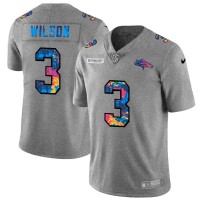 Denver Denver Broncos #3 Russell Wilson Men's Nike Multi-Color 2020 NFL Crucial Catch NFL Jersey Greyheather