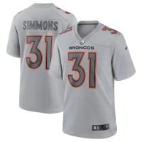 Denver Denver Broncos #31 Justin Simmons Nike Men's Gray Atmosphere Fashion Game Jersey