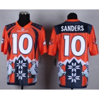 Nike Denver Broncos #10 Emmanuel Sanders Orange Men's Stitched NFL Elite Noble Fashion Jersey