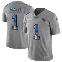 Denver Denver Broncos #1 KJ Hamler Men's Nike Multi-Color 2020 NFL Crucial Catch NFL Jersey Greyheather