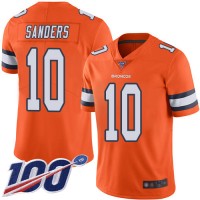 Nike Denver Broncos #10 Emmanuel Sanders Orange Men's Stitched NFL Limited Rush 100th Season Jersey