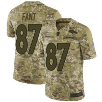 Nike Denver Broncos #87 Noah Fant Camo Men's Stitched NFL Limited 2018 Salute To Service Jersey