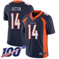 Nike Denver Broncos #14 Courtland Sutton Navy Blue Alternate Men's Stitched NFL 100th Season Vapor Limited Jersey