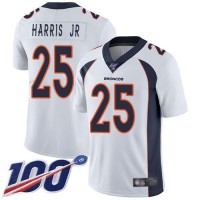 Nike Denver Broncos #25 Chris Harris Jr White Men's Stitched NFL 100th Season Vapor Limited Jersey