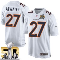 Nike Denver Broncos #27 Steve Atwater White Super Bowl 50 Men's Stitched NFL Game Event Jersey