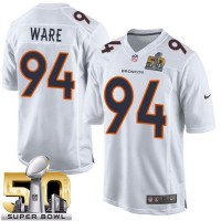 Nike Denver Broncos #94 DeMarcus Ware White Super Bowl 50 Men's Stitched NFL Game Event Jersey