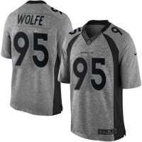 Nike Denver Broncos #95 Derek Wolfe Gray Men's Stitched NFL Limited Gridiron Gray Jersey