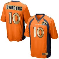 Nike Denver Broncos #10 Emmanuel Sanders Orange Team Color Men's Stitched NFL Game Super Bowl 50 Collection Jersey