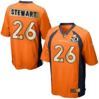 Nike Denver Broncos #26 Darian Stewart Orange Team Color Men's Stitched NFL Game Super Bowl 50 Collection Jersey