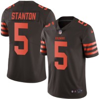 Nike Cleveland Browns #5 Drew Stanton Brown Men's Stitched NFL Limited Rush Jersey