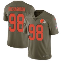 Nike Cleveland Browns #98 Sheldon Richardson Olive Men's Stitched NFL Limited 2017 Salute To Service Jersey
