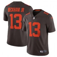 Cleveland Cleveland Browns #13 Odell Beckham Jr. Men's Nike Brown Alternate 2020 Vapor Limited Jersey