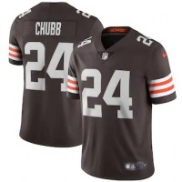 Cleveland Cleveland Browns #24 Nick Chubb Men's Nike Brown 2020 Vapor Limited Jersey