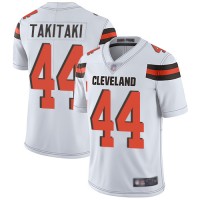 Nike Cleveland Browns #44 Sione Takitaki White Men's Stitched NFL Vapor Untouchable Limited Jersey