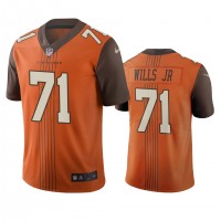 Cleveland Cleveland Browns #71 Jedrick Wills Men's Nike Brown City Edition Vapor Limited Jersey