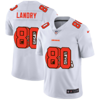 Cleveland Cleveland Browns #80 Jarvis Landry White Men's Nike Team Logo Dual Overlap Limited NFL Jersey