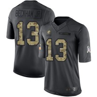 Nike Cleveland Browns #13 Odell Beckham Jr Black Men's Stitched NFL Limited 2016 Salute to Service Jersey
