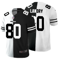 Cleveland Cleveland Browns #80 Jarvis Landry Men's Black V White Peace Split Nike Vapor Untouchable Limited NFL Jersey
