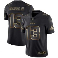 Nike Cleveland Browns #13 Odell Beckham Jr Black/Gold Men's Stitched NFL Vapor Untouchable Limited Jersey