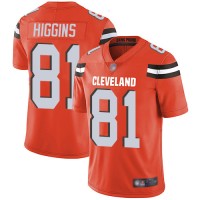 Nike Cleveland Browns #81 Rashard Higgins Orange Alternate Men's Stitched NFL Vapor Untouchable Limited Jersey