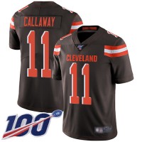 Nike Cleveland Browns #11 Antonio Callaway Brown Team Color Men's Stitched NFL 100th Season Vapor Limited Jersey